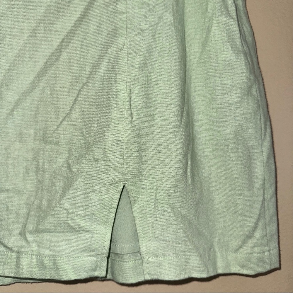 Abercrombie & Fitch Mint Green Linen Blend Mini Skirt Size XL NWT! - Picture 2 of 7
